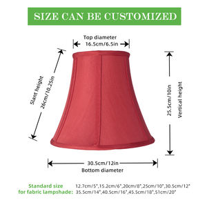 <span class=keywords><strong>Paralume</strong></span> a Campana Rosso Fatto a Mano, Lampada a Sospensione, <span class=keywords><strong>Coprilampada</strong></span> per Soffitto - Product Image 2