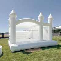 Vente en gros de châteaux gonflables commerciaux, combinés avec toboggan aquatique blanc, mini châteaux gonflables pour enfants, pour la location événementielle