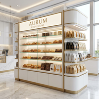 Vitrine de présentation sur mesure en bois de luxe pour boulangerie et cave à vin, service de conception de magasin 3D gratuit, écologique, résistant à l'eau, style bohème