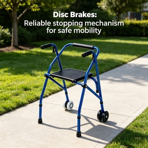 CL810L Brand Simple Two-Wheel Aluminum <strong>Rollator</strong> <strong>Walker</strong> with 100kg Capacity Disc Brake for Rehabilitation Therapy Supplies - Product Image 3