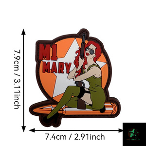 Insignia Táctica Retro Europea Americana para Brazalete de <span class=keywords><strong>Bikini</strong></span>, Etiqueta de Goma con Diseño Personalizado en Relieve 3D, Protección Ambiental - Product Image 6