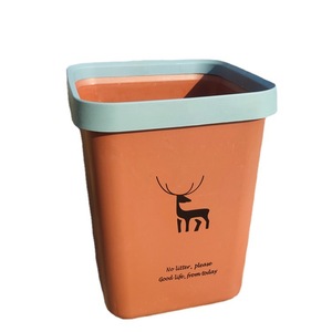 Cartoon Deer Plastic Trash Can Large Size Rectangular Indoor Outdoor Use Mixed Color Waste <b>Bin</b> - Product Image 5