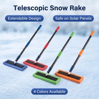 Pelle à neige télescopique en aluminium de 16 pieds, grattoir à glace, outil écologique pour le déneigement des toits, manche long réglable