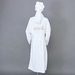 Peignoir <span class=keywords><strong>de</strong></span> <span class=keywords><strong>bain</strong></span> absorbant en polaire corail à motif brodé pour enfants, idéal pour les hôtels et les baby showers (vente en gros) - Product Image 4