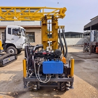 Petite foreuse portative sur chenilles pour puits d'eau en roche dure de 300 m avec moteur diesel de 65 kW