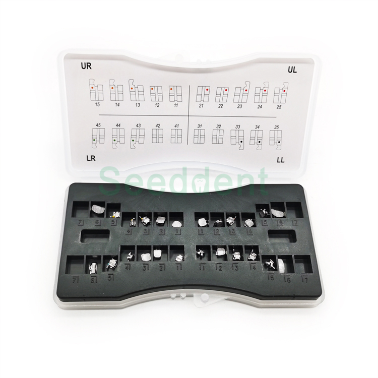 Orthodontic Bondable Mesh Base Metal Self-Ligating Bracket with Buccal Tube / Dental Orthodontic Self-ligating Bracket