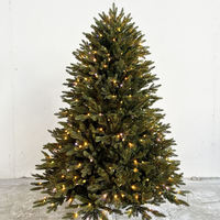 Sapin de Noël artificiel en pin floqué épais 5T PE, sapin de Noël réaliste de qualité supérieure