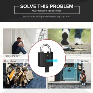 Master Pad Lock Heavy Duty Stainless Steel Zinc Alloy Keys Biometric Fingerprint Electronic Digital Safety Alarm Smart <strong>Padlock</strong> - Product Image 5