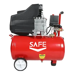 SAFE SF-BM- Compressor de ar doméstico de pistão único 24L com segundo manômetro e rodas do material rodante