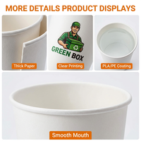Vaso de Papel Desechable para Bebidas y Café, de Doble Pared, Kraft, Biodegradable, Compostable, Ecológico, con Logotipo Personalizado Impreso al por Mayor