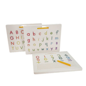 Pizarra Magnética de Doble Cara con Bolas de Acero, Pizarra Magnética para Niños con Letras Mayúsculas y Minúsculas - Product Image 1
