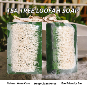 Jabón Sólido Transparente Ecológico Hecho a Mano con Esencia de Árbol de Té, Tratamiento Natural para el Acné, Antibacteriano, Limpieza Profunda para Piel Grasa - Product Image 2