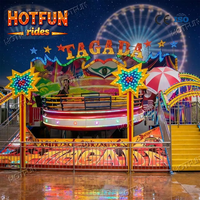 Manège Tagada avec remorque, équipement de divertissement extérieur pour adultes, manège de parc d'attractions, Crazy Disco Tagada à vendre