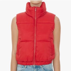 Nuovo gilet da donna personalizzato tinta unita senza maniche con cerniera in Nylon con collo alto finto gilet Casual da donna fornitore di gilet da donna - Product Image 5