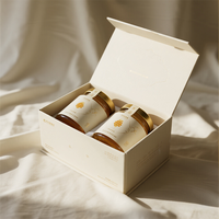 Boîte cadeau en papier de luxe magnétique personnalisée avec logo imprimé pour bouteille de miel, pot d'huile d'olive, emballage vide pour aliments pour bébés et boissons