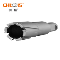 CHTOOLS Broca Anular de Cobalto TCT Duradera 12mm-150mm, Fresa Anular con Vástago Weldon, Broca Magnética para Procesamiento de Metal, Tungsteno
