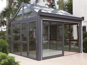 Design moderne Verre trempé feuilleté Toit triangulaire en aluminium Verre <span class=keywords><strong>Solarium</strong></span> pour villa Maison Alliage d'aluminium New Age - Product Image 5