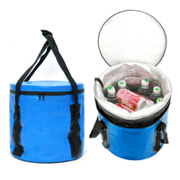 20L isolé en plastique extérieur pliable étanche Portable voyage pliable sac de stockage des aliments seau à glace congélateur glacière