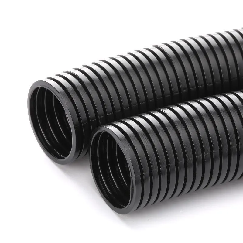 PA Nylon flexible fire resistant corrugated electrical conduit pipes fittings High Quality Flexible Corrugated Conduit