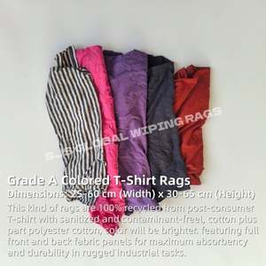 Trapos de Limpieza de Tela 100% Algodón, Trapos de Camiseta de Colores, Paños de Limpieza, 10 KG de Trapos para Limpiar - Product Image 2