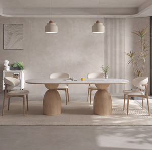 Juego de <span class=keywords><strong>Comedor</strong></span> de Madera Maciza de Fresno de Lujo, <span class=keywords><strong>6</strong></span> <span class=keywords><strong>Sillas</strong></span>, Diseño Rústico Moderno, Muebles para <span class=keywords><strong>Comedor</strong></span>, Fabricante de Foshan - Product Image 2