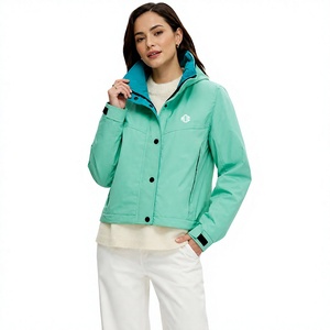 Custom Women Waterproof Cropped <b>Jackets</b> <b>Lightweight</b> Outdoor Windbreaker Zip Up Casual Fashion Outerwear Wholesale <b>jacket</b> for men - Product Image 3