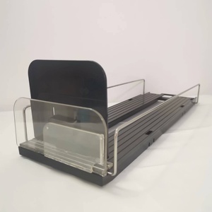 Rak <span class=keywords><strong>Display</strong></span> Kaca Logam Huasheng 100mm dengan Penggerak untuk Toko Swalayan dan Showroom, Dapat Disesuaikan 415mm, Tersedia - Product Image 1