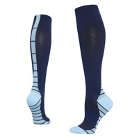 Chaussettes de compression personnalisées à hauteur du genou Bas de compression en bambou imprimés 20mmhg Chaussettes de sport pour la course à pied