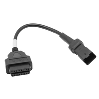 Cable de Escáner de Diagnóstico OBD2 de 4 Pines a 16 Pines, 12V/24V para Automóviles, Lector de Códigos