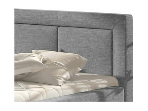 TESSA Letto Moderno Confortevole e Funzionale con Struttura in Tessuto, Imbottito, con Contenitore e Testiera Trapuntata in Legno - Product Image 3