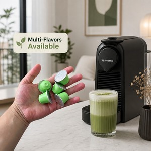 Retail Display Box Matcha Capsules Branded <b>Green</b> Tea Pods Compatible Nespresso Dolce Gusto Keurig Single Serve Bulk Supply - Product Image 1