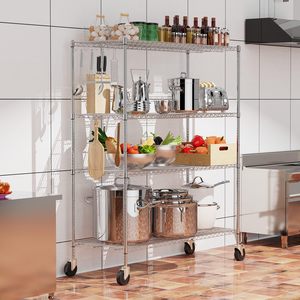 חם מכירה <span class=keywords><strong>nsf</strong></span> מוסמך 4-שכבה מתכווננת מתכת אחסון מדפים יחידה חם המוכר - Product Image 3