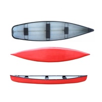 Kayak de randonnée en polyéthylène rotomoulé pour 4 personnes, résistant aux UV, avec 2 pagaies, capacité de 425 kg, pour lacs et rivières