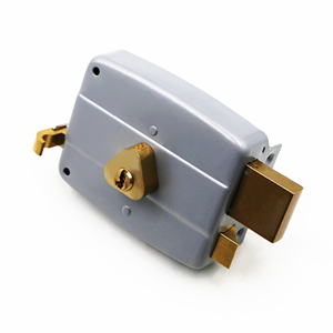 Serrure de porte extérieure antivol en laiton antique avec cylindre à <span class=keywords><strong>double</strong></span> pêne, poignées et <span class=keywords><strong>clés</strong></span>, à <span class=keywords><strong>prix</strong></span> réduit - Product Image 4