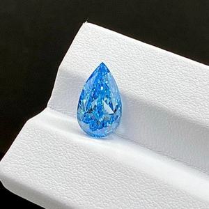 Diamantes Sueltos IGI CVD de Alta Calidad, 3.68CT, VVS2, Corte Pera, Azul Intenso de Fantasía, Diamante Cultivado en Laboratorio - Product Image 1