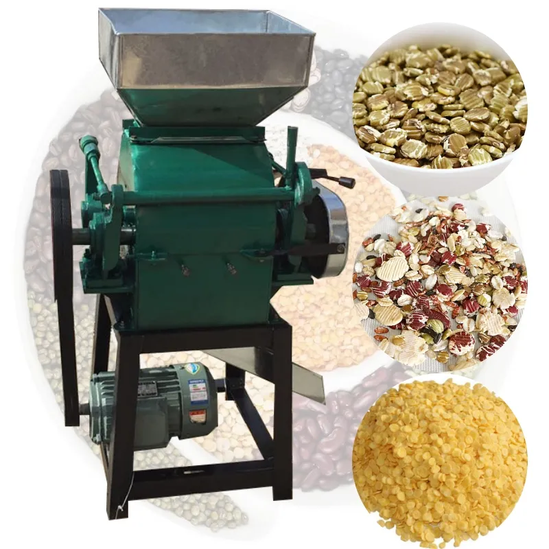 Mesin pembuat serpihan jagung kecil mesin pembuat serpihan sereal mesin serpihan jagung Mini untuk gandum