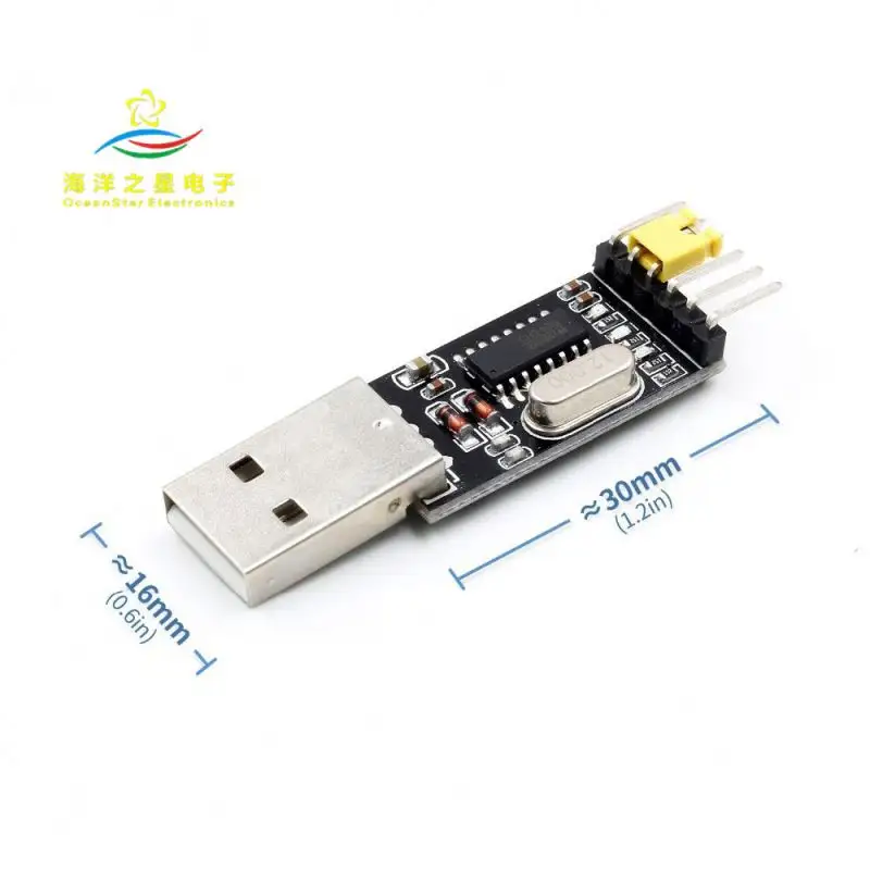 USB para TTL STC UART microcontrolador linha de download USB para Serial 3.3V 5V Interruptor CH340 CH340G módulo placa escova