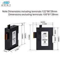 Módulo de Temperatura de 8 Canales con Termopar, Registrador de Datos, Ethernet Modbus TCP, Módulo IO para Riel DIN, en Stock