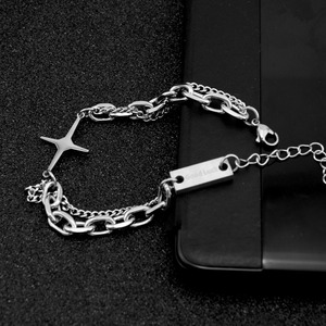 2026 New Simple Popular Design Double Layered <b>Chain</b> Cross Bracelet <b>Titanium</b> Steel Unisex's Fashion Bracelets Wholesale Jewelry - Product Image 3
