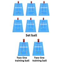 Lanceur de balles de tennis automatique intelligent portable sans fil pour l'entraînement en gros