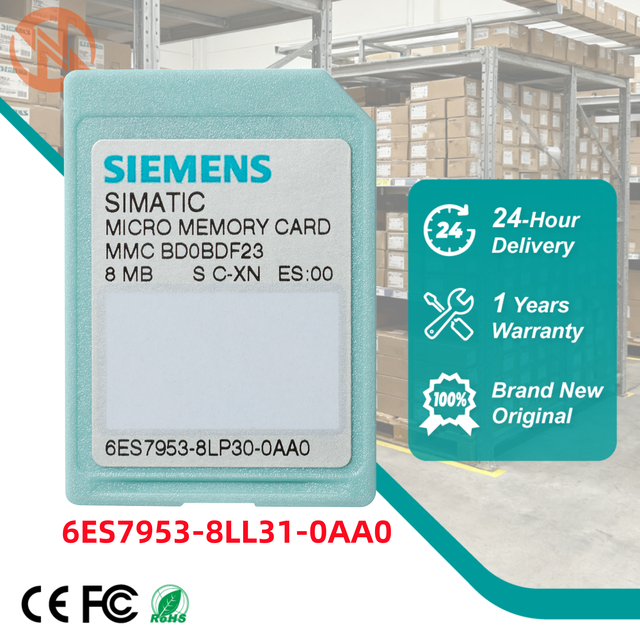 Siemens Brand New Original 6ES7953-8LL31-0AA0 SIMATIC S7-300 2MB MMC Flash Micro Memory Card