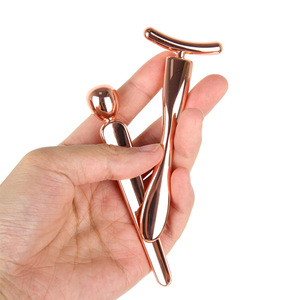 เครื่องนวดหน้าแบบแมนนวล รุ่น T-Type I-Type สีโรสโกลด์ เครื่องมือเสริมความงาม ปรับรูปหน้า ลดไขมัน ใช้ในบ้าน - Product Image 4