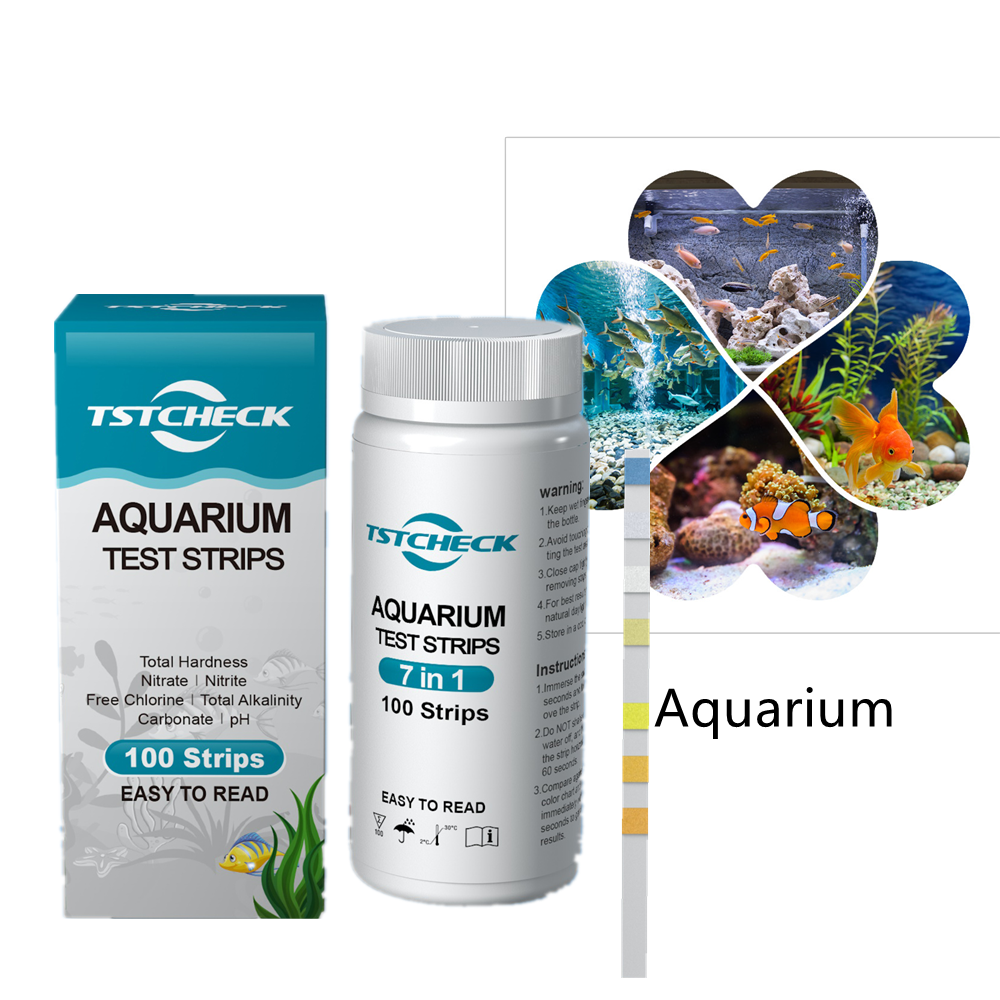 Aquarium Water Test Kits 7way Tropical Betta Fish Tank Test Strips For Saltwater Freshwater Turtles Agriculture Corals Pets Farm