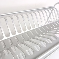 Étagère de rangement pour vaisselle multifonctionnelle à 2 niveaux en aluminium blanc, organisateur de comptoir de cuisine