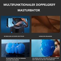 Elektrisches Teleskop-Masturbationsgerät für Männer mit Doppelgriff und 6 Schubweiten, lebensechte 3D-strukturierte Vagina, männliche Stroker-Maschine