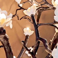 Suspension Art Creative Luxe Branche Fleur Laiton Hôtel Restaurant Villa Salon Suspension Plafonnier LED Lustres