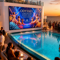 Mur vidéo LED couleur plein écran extérieur haute luminosité P6.25 IP66 HDR10+ Garantie 5 ans pour affichage numérique étanche de piscine