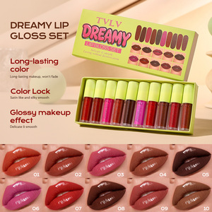 Set de Brillo Labial en Caja, 10 Colores, Lápiz Labial Líquido Hidratante, Brillo Labial de Larga Duración - Product Image 5