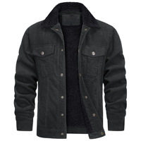 Fitspi vente en gros vêtements pour hommes européens américains automne hiver nouveaux hommes à manches longues revers velours côtelé polaire veste manteaux