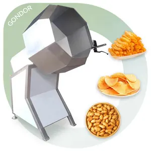 Drum Type Seasoning Machine Caramel Popcorn Peanut Hot Air Blow Nuts Roasting And Flavoring Machine